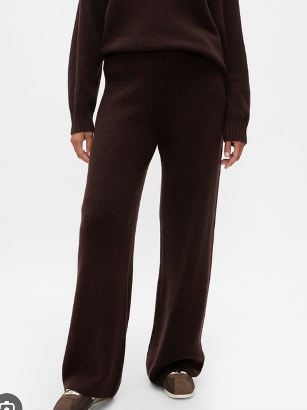 Gap CashSoft Shaker-Stitch Sweater Pants Terra Brown Size XXLarge NWT